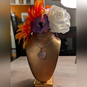 Heart Shaped Rose Quartz pendant